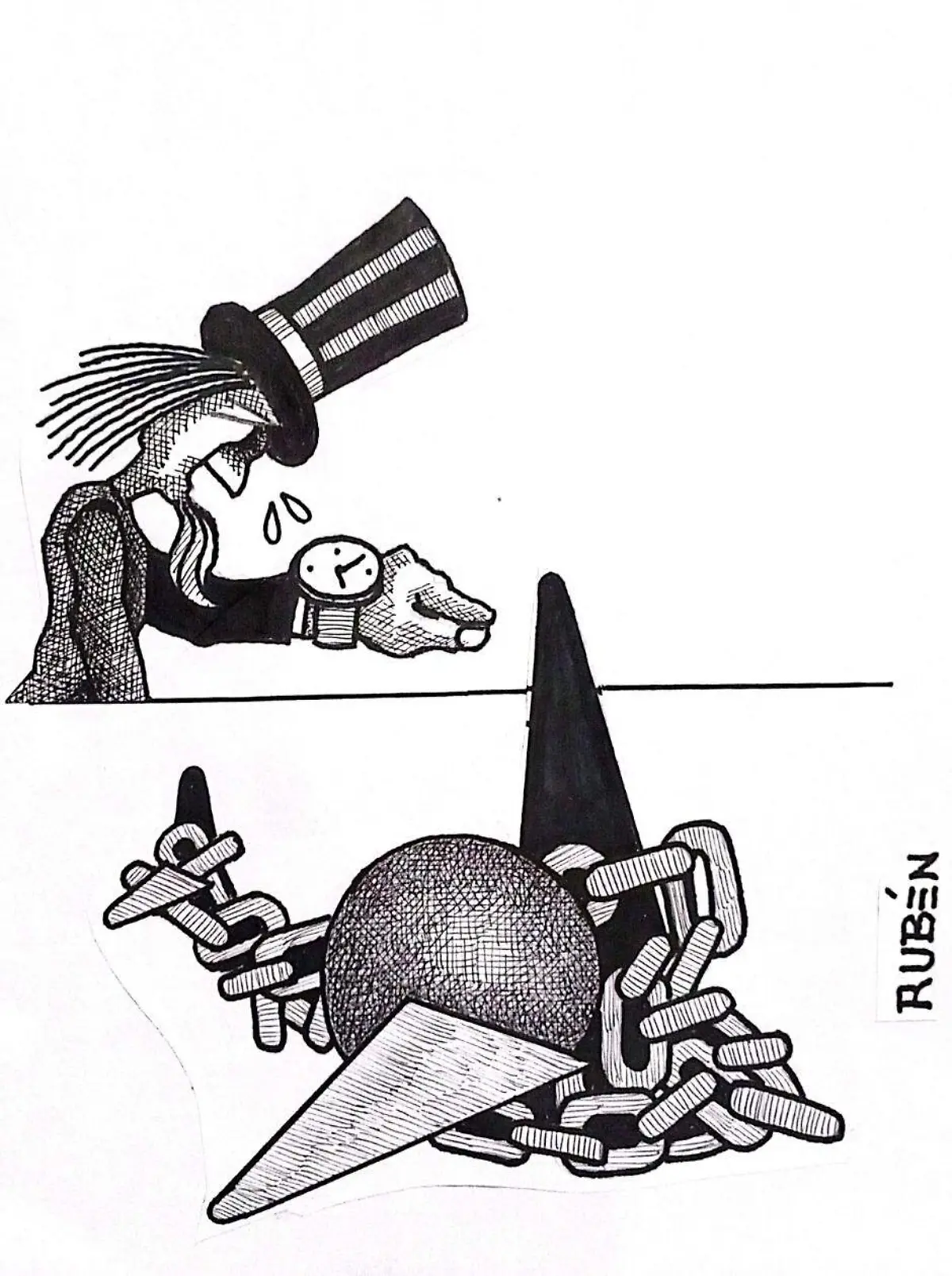 carton Rubén NO LLEGA EL ROCHA MOYA