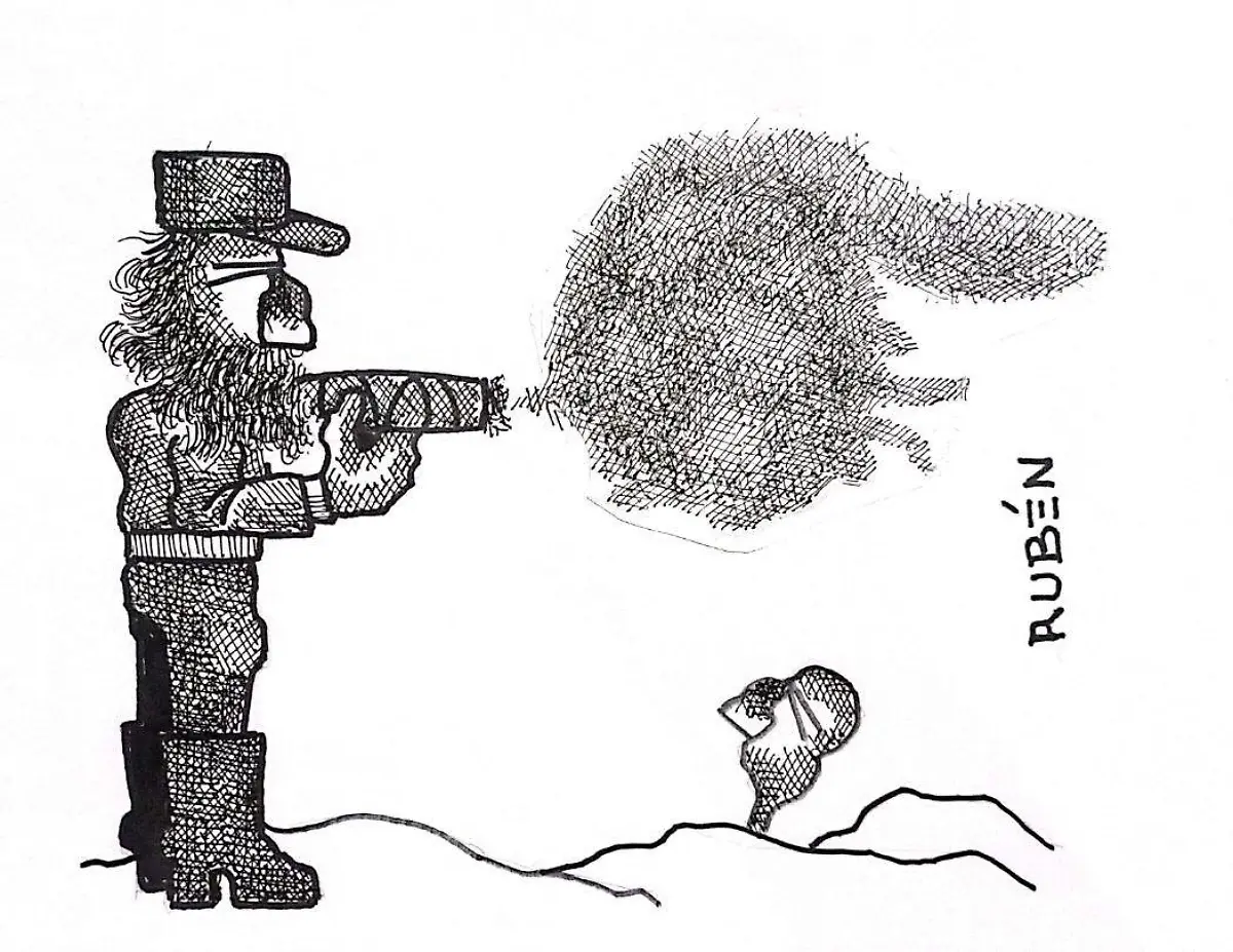 cartón RUBEN '' NO CONTAMINES''