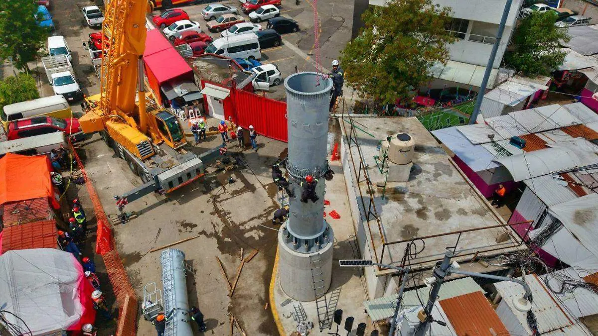 construcción de la L4 del Cablebús