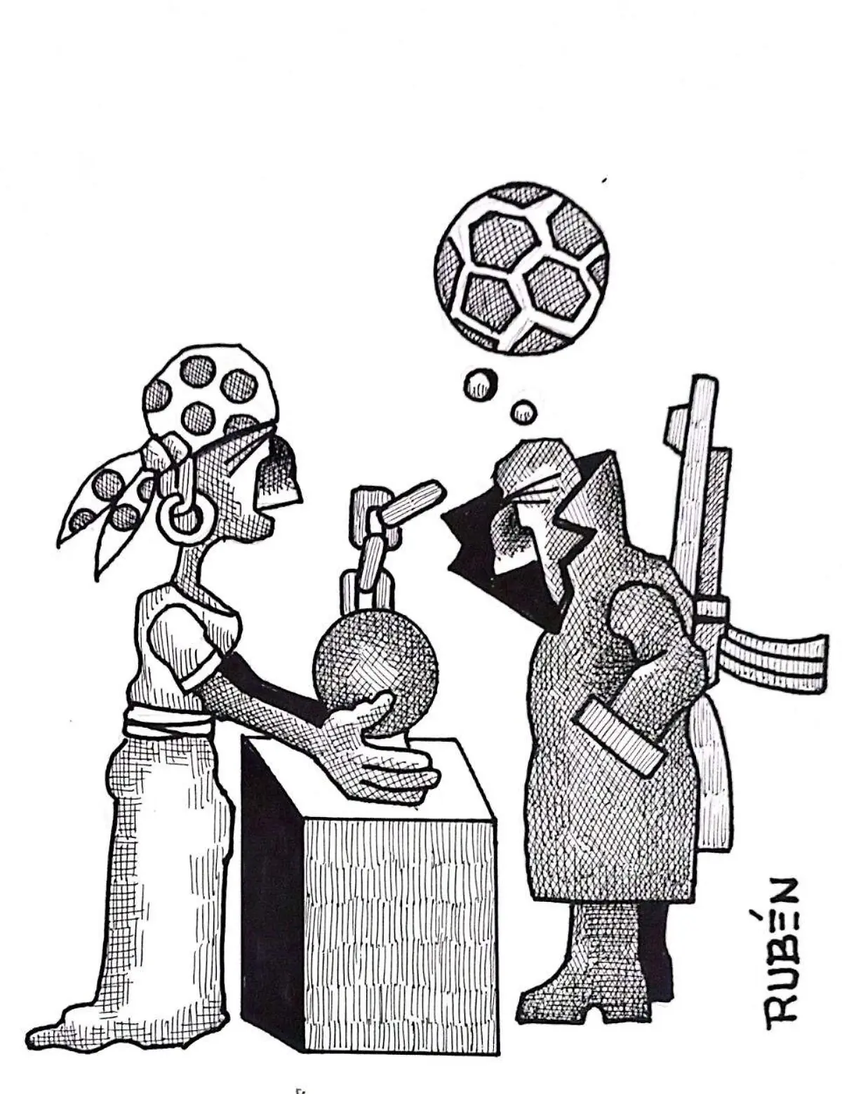 carton Rubén A SU SUERTE, PATRÓN