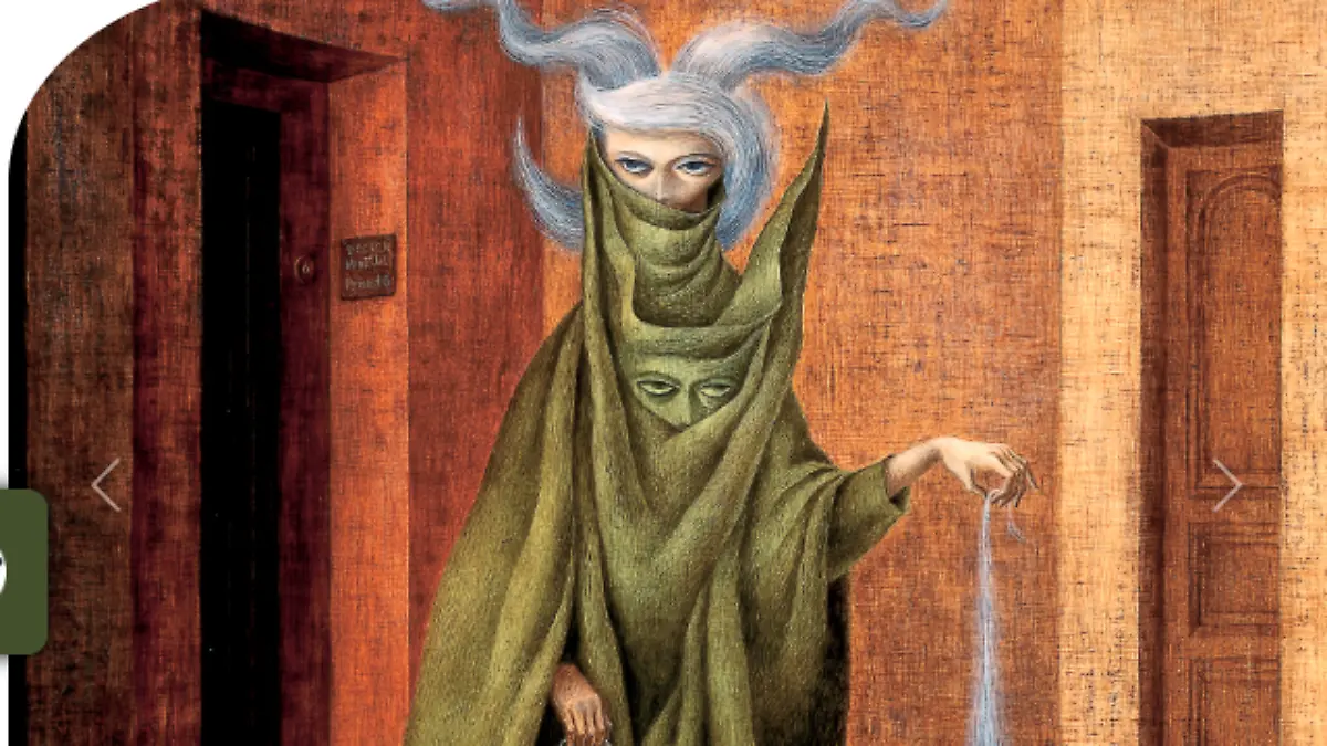 Cuadro Remedios Varo, Mujer saliendo del Psicoanalista 