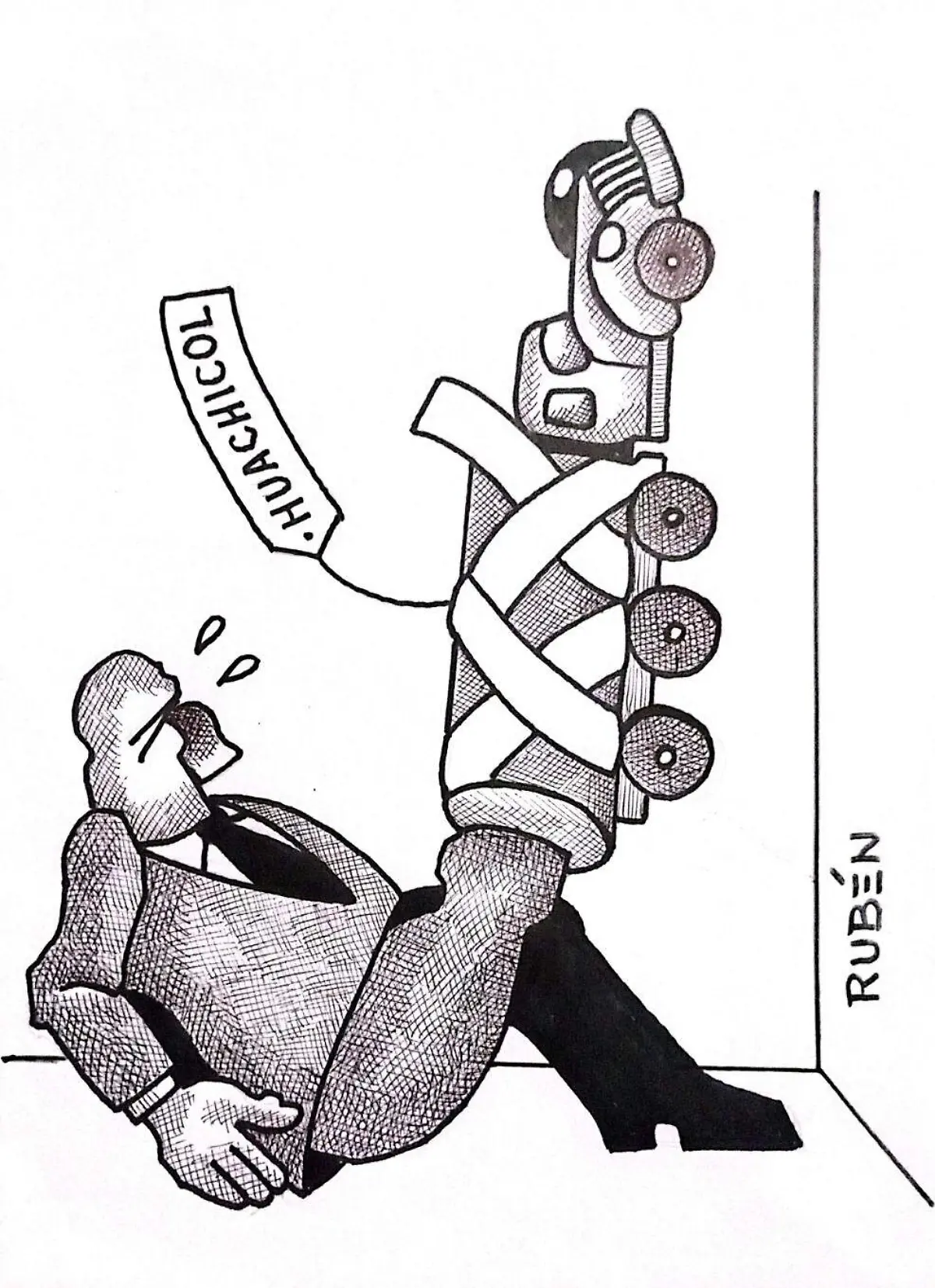 cartón Rubén UN MAL RATO
