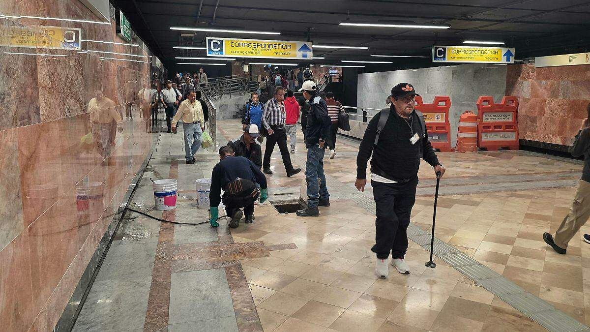 METRO BELLAS ARTES: OBRA ETERNA AFECTA A MILES