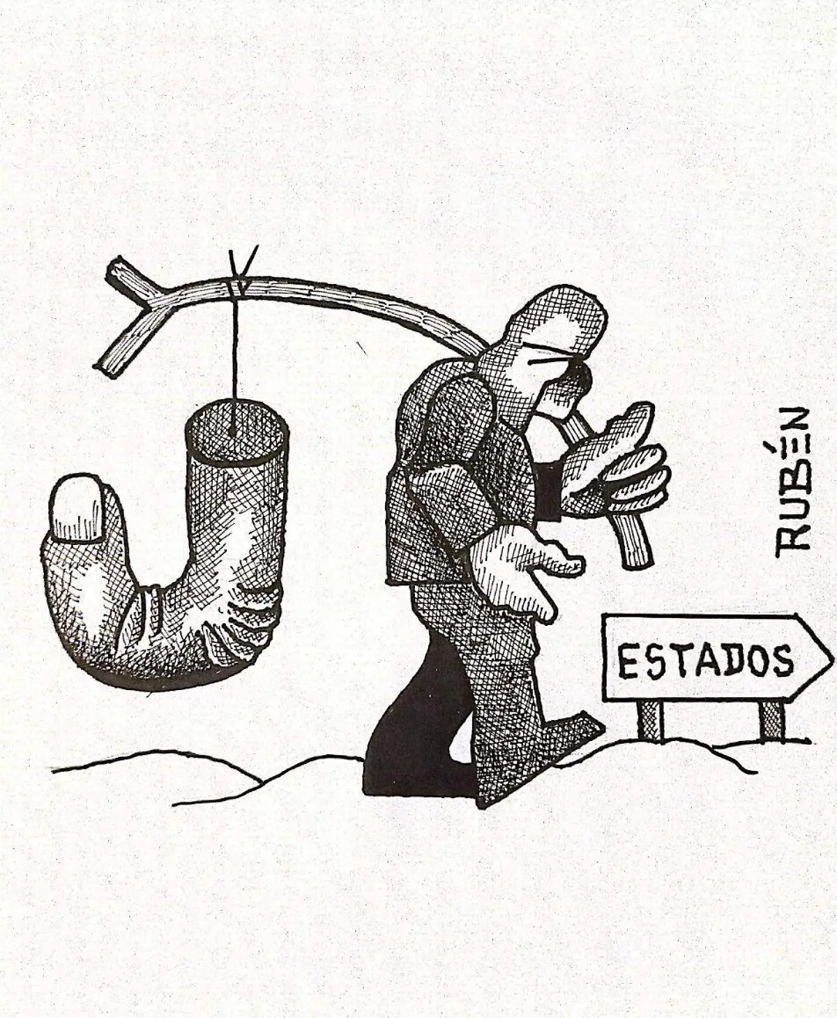 cartón RUBEN '' DE PESCA ''