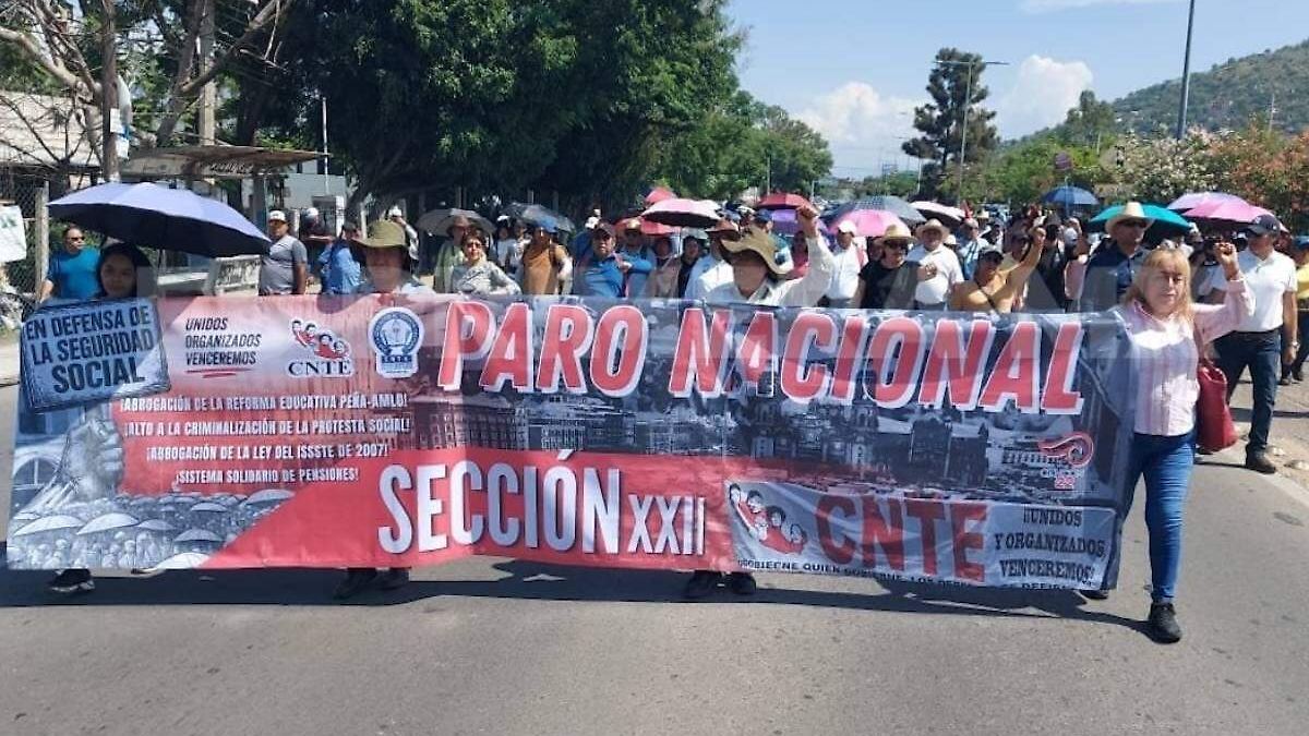 CNTE DESAFÍA A SHEINBAUM EN OAXACA
