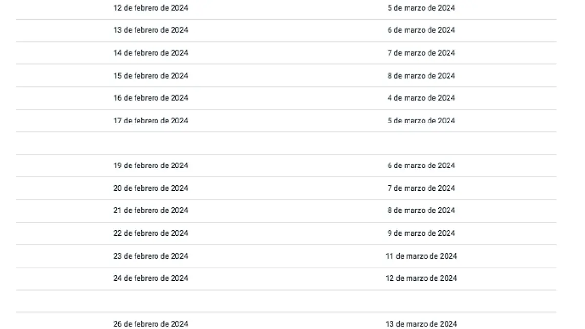 fechas calendario monte de piedad