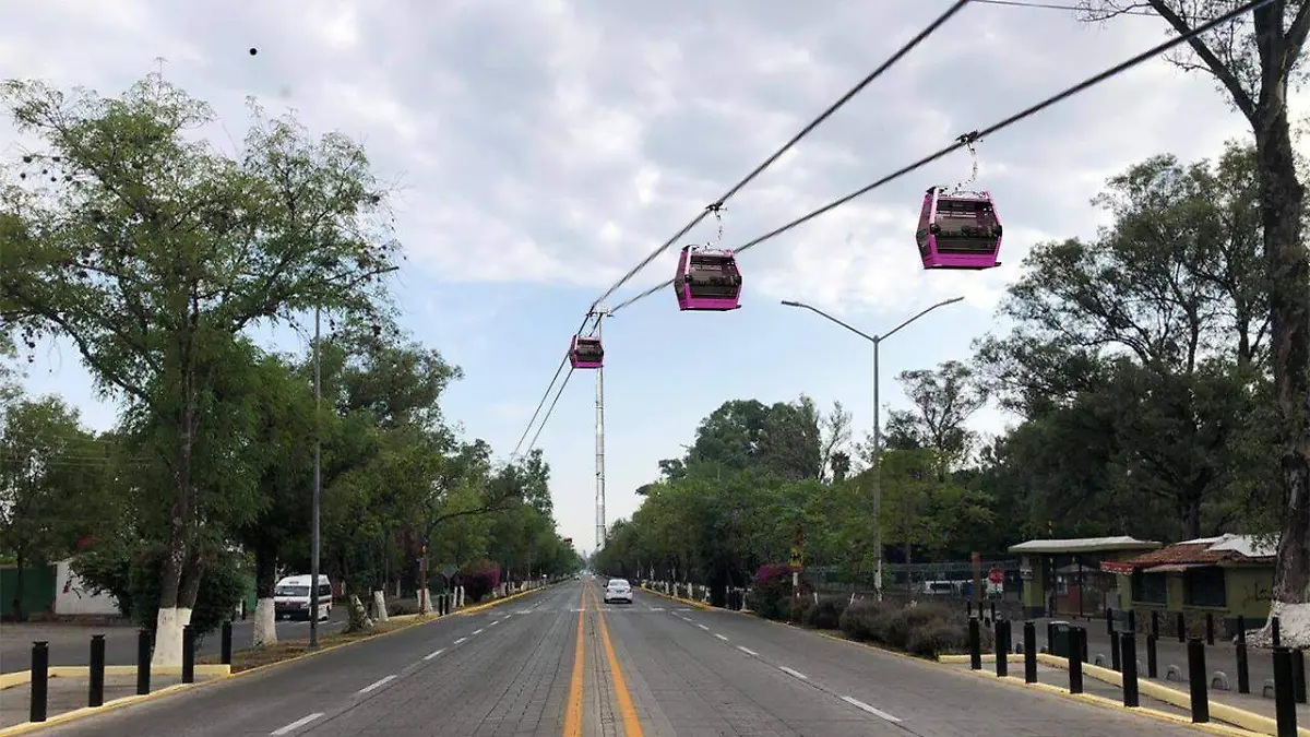 Muestra tentativa del teleférico de Morelia