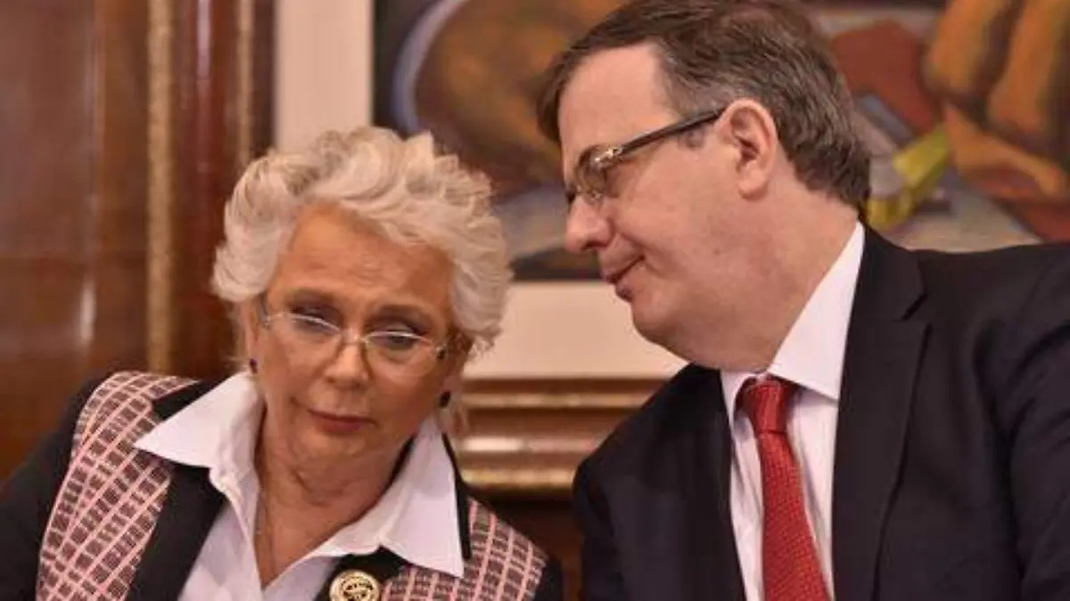 Olga Sánchez y Marcelo Ebrard