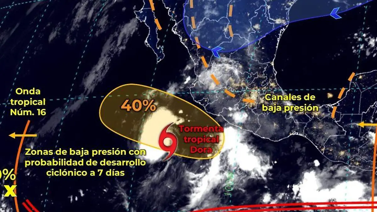 tormenta tropical dora