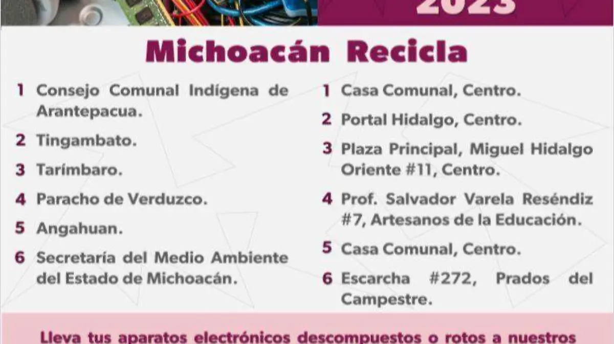 Acopio Nacional de Residuos Electrónicos 2023