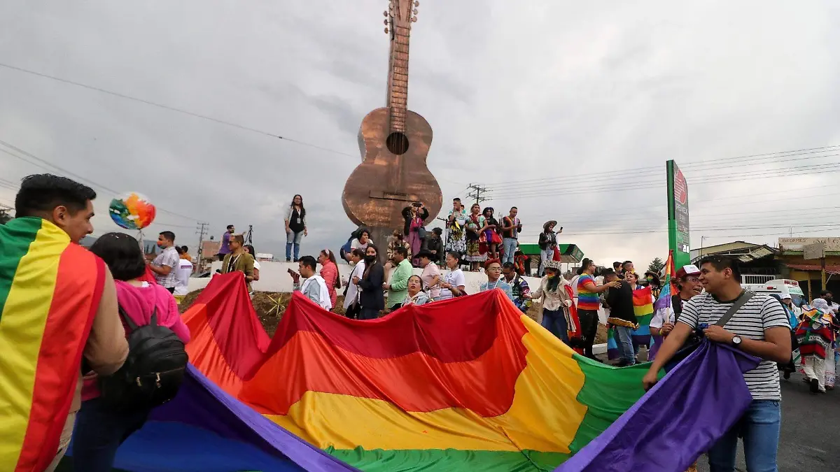 Meseta P'urhepecha marcha por la inclusión de la población LGBT+