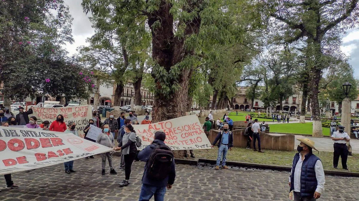 manifestación pátzcuaro