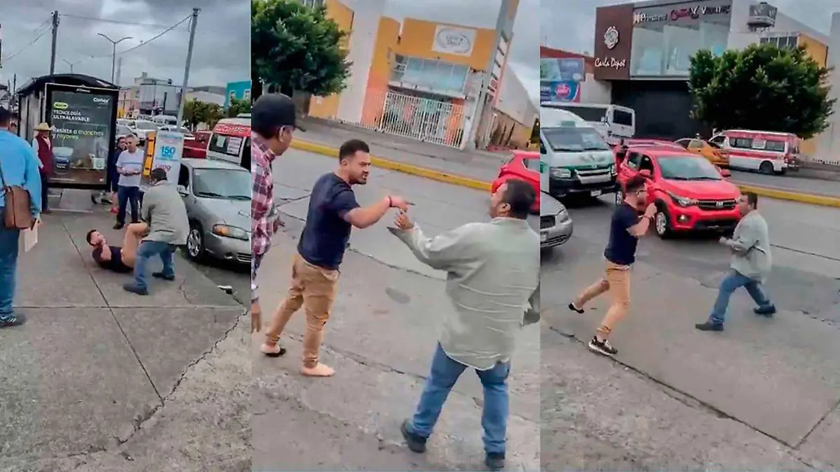 pelea conductores morelia