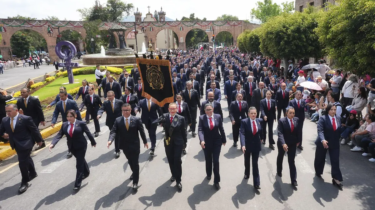 UMSNH en el desfile cívico militar