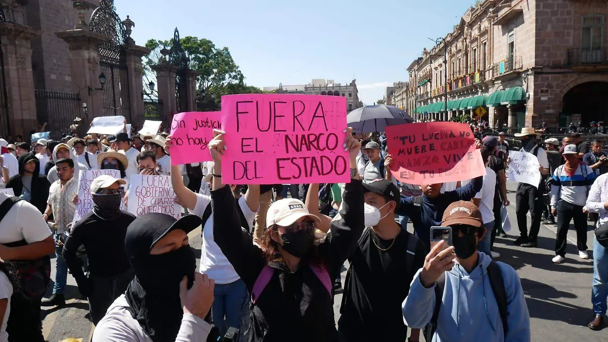 manfestacion estudiantes morelia
