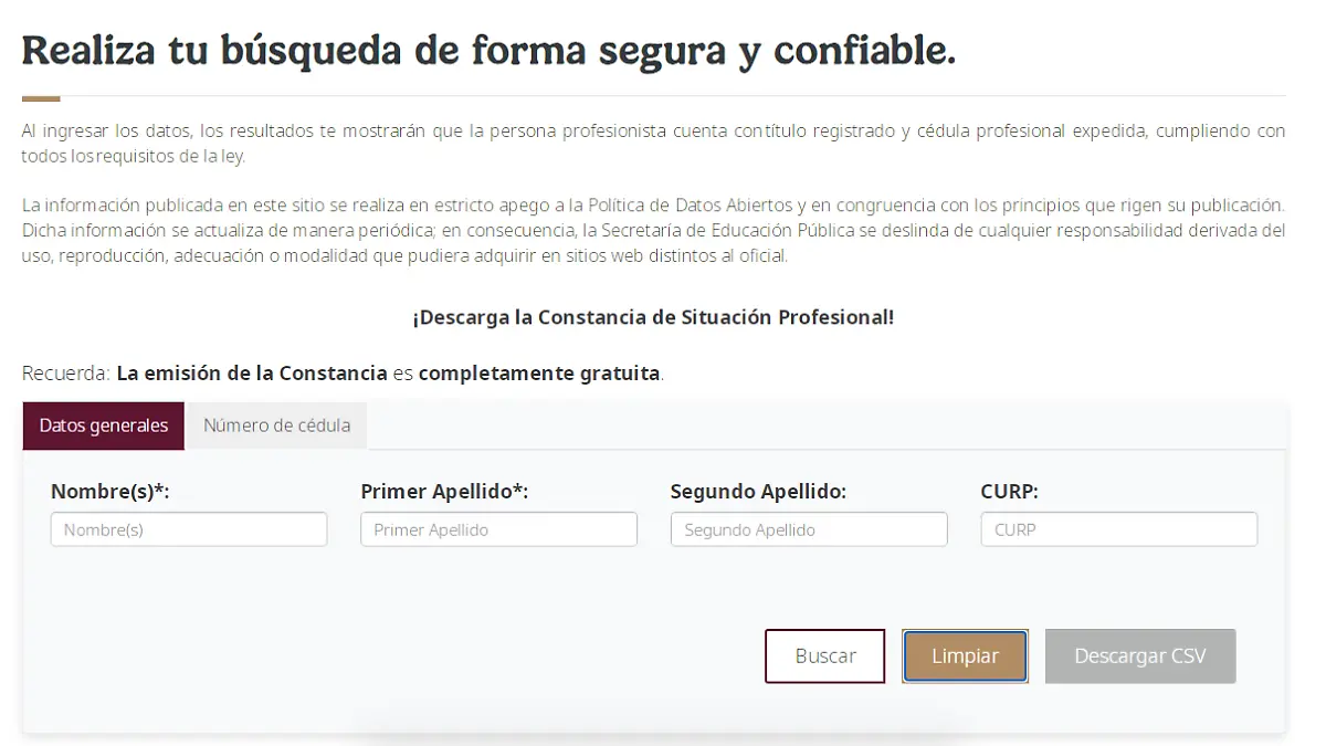 tramite cedula profesional