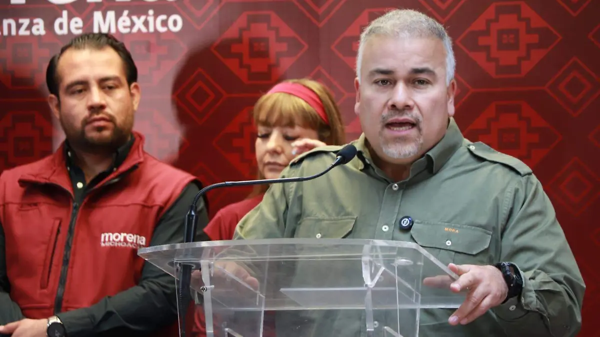 Jesús Mora en rueda de prensa Morena