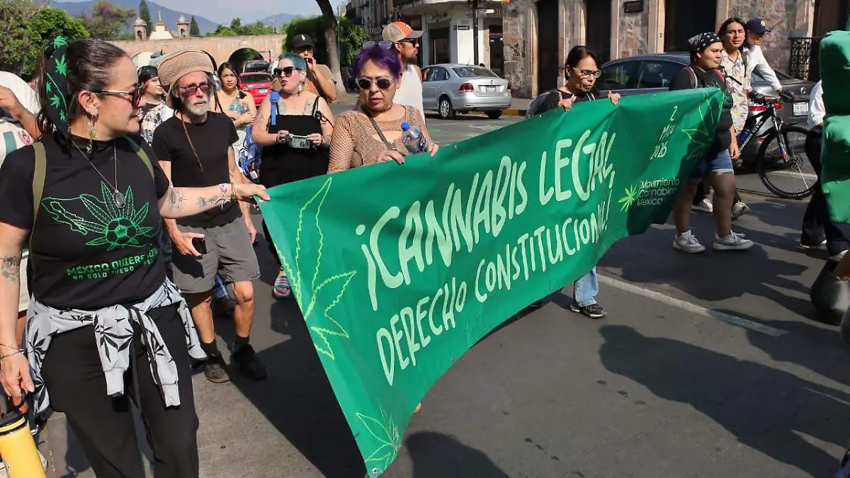 Marcha por la legalización de la marihuana Morelia 2026