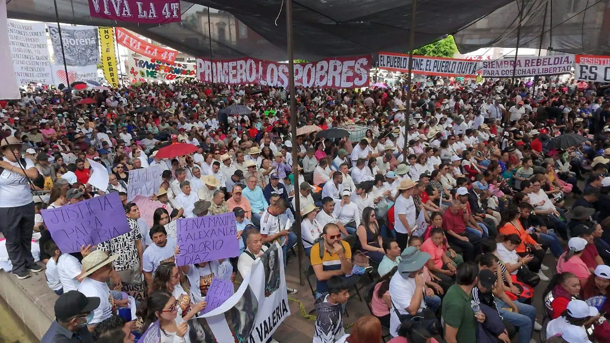 Protesta mitin Morena