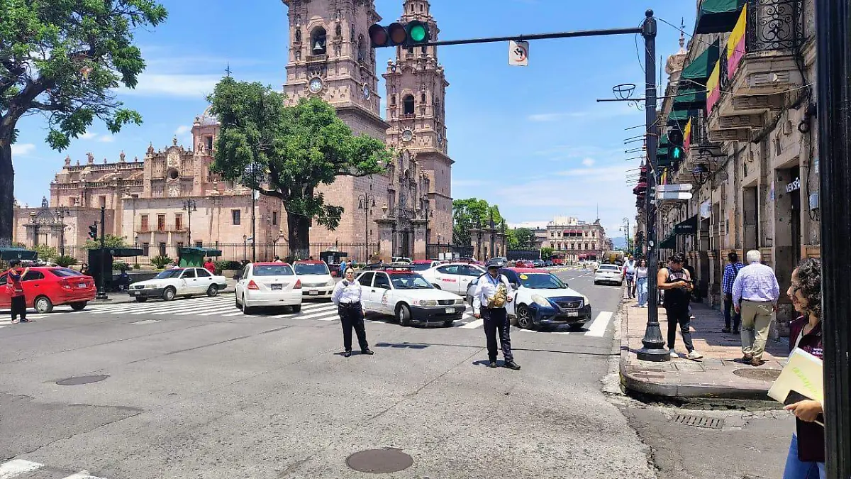 taxistas morelia manifestacion