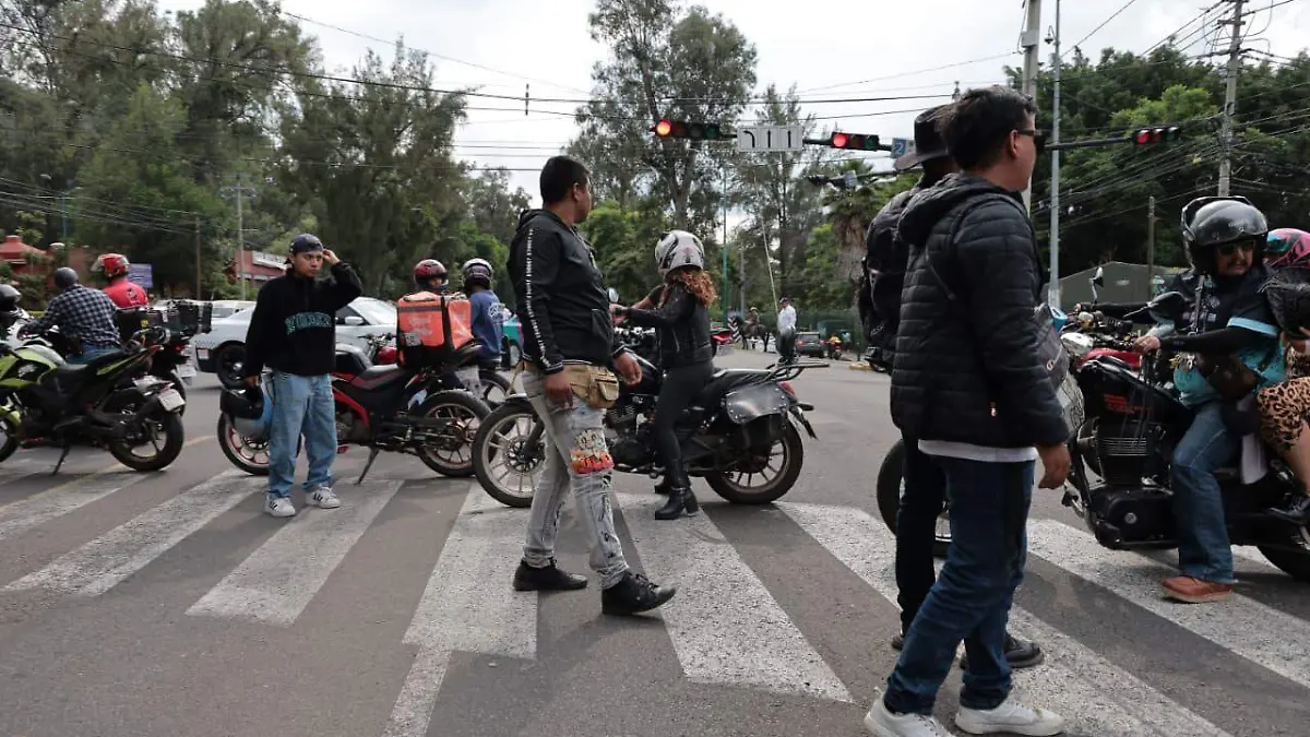 Motociclistas manifestación