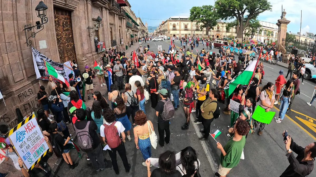 morelia palestina manifestacion