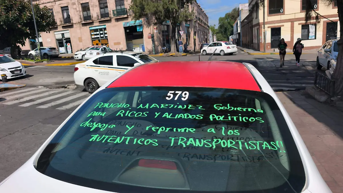 bloqueo taxis morelia