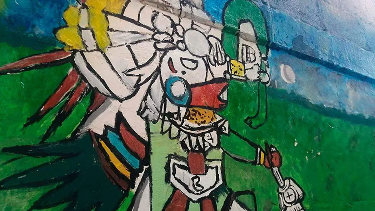 Quetzalcoatl-en-mural-grafiti-de-Orizaba