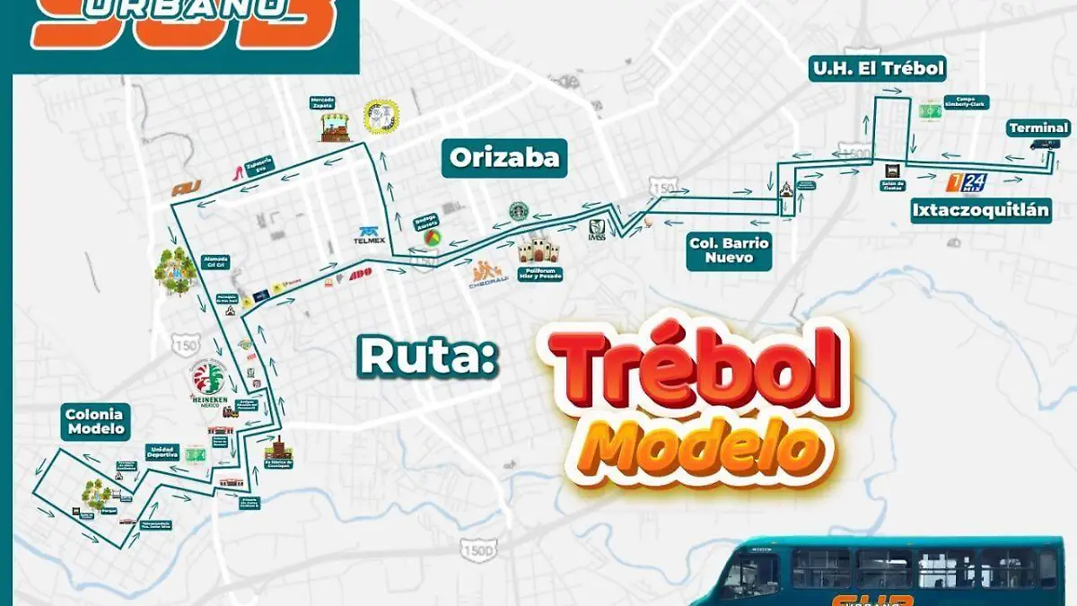 Establecen la ruta de transporte Sub Urbano “Trébol- Modelo”