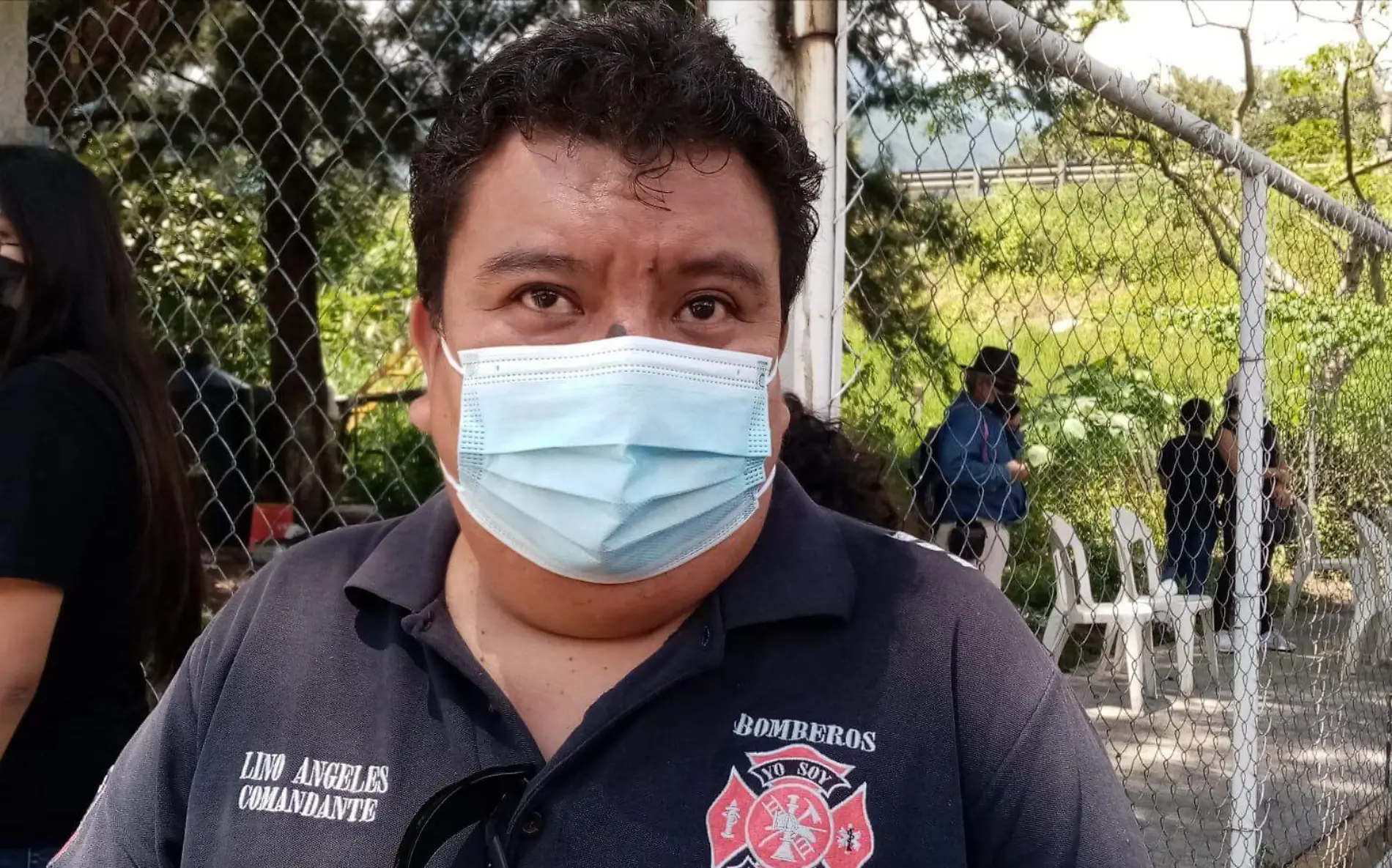 Lino Ángeles Monroy, comandante de los Bomberos de Ciudad Mendoza