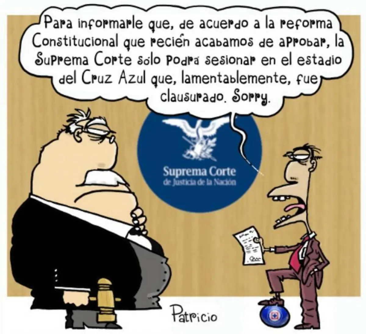 Patricio. La Suprema Corte Al Azul