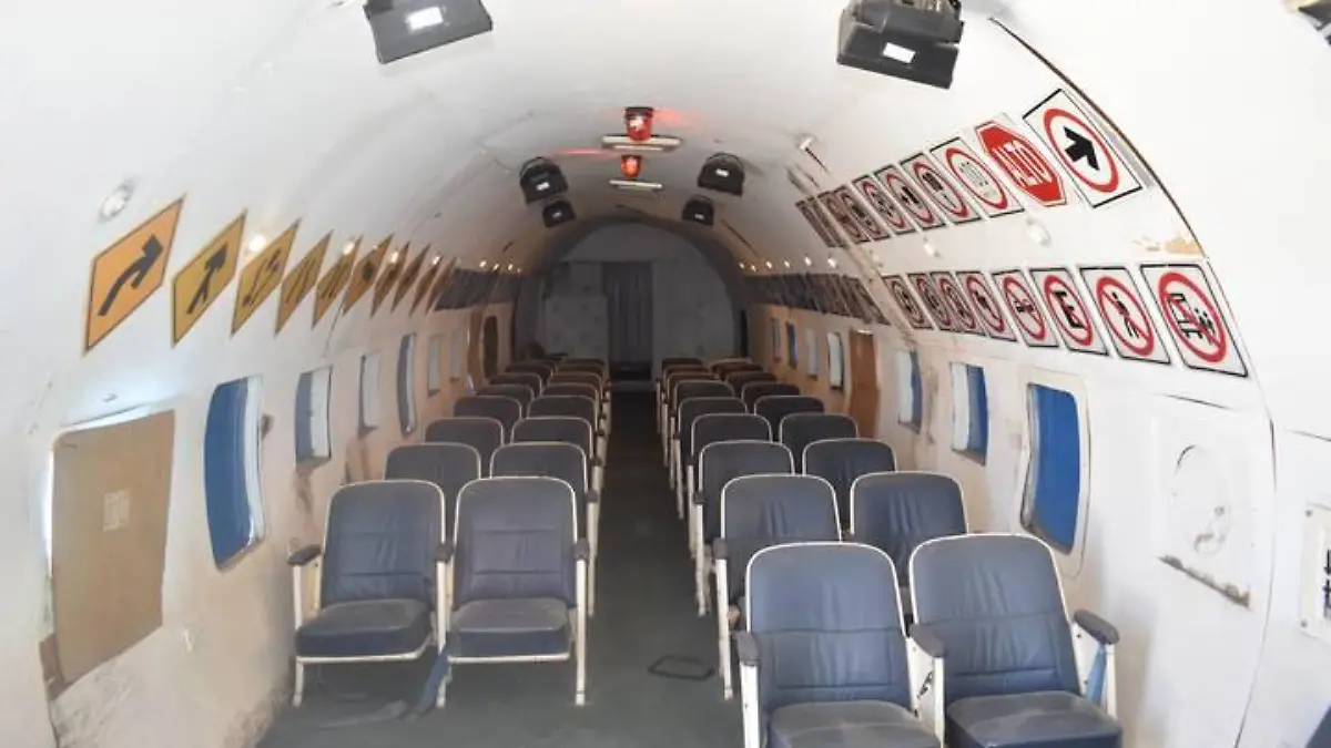 Interior del avión de La Ciudad del Niño