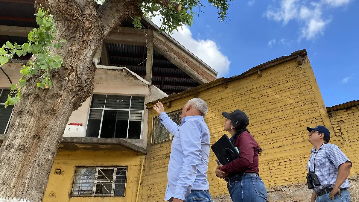 Inspección de biólogo en parque lineal
