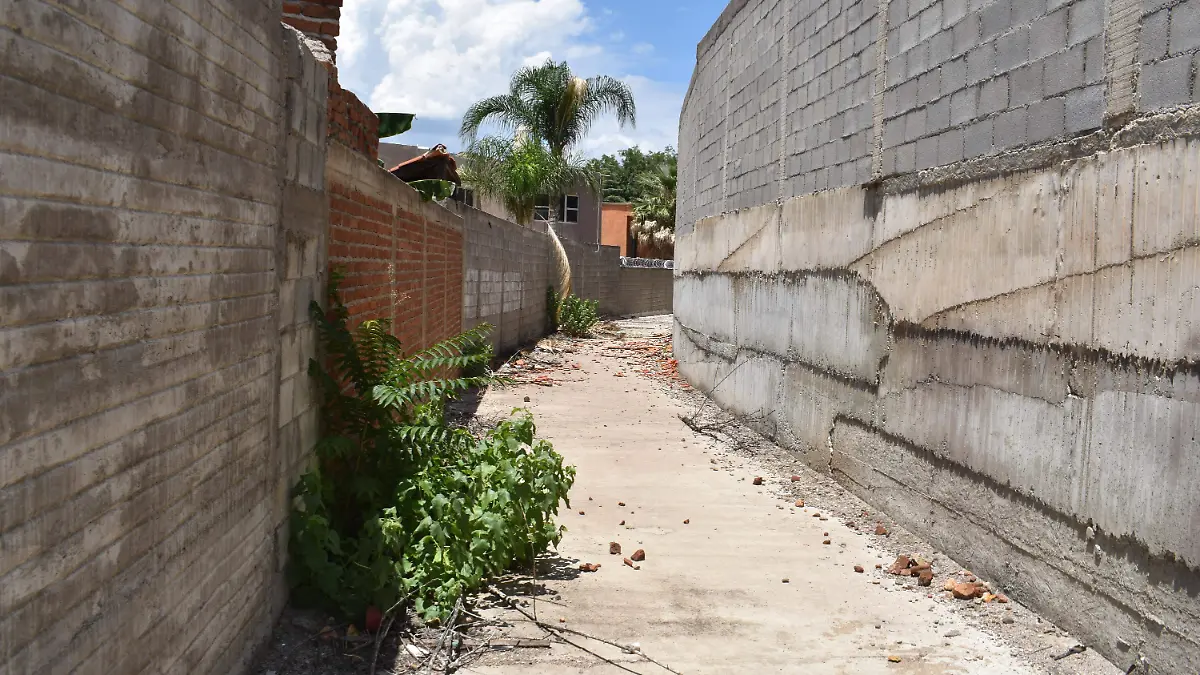 alamillo 4. El canal del Alamillo se ha visto afectado en su espacio por la construcción de casas.