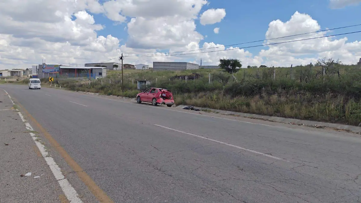 Choque por alcance carretera a Santa Bárbara