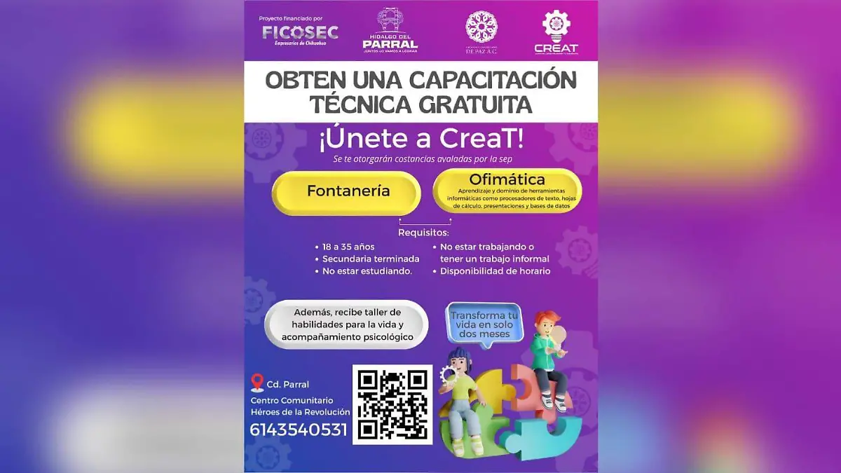 Capacitación fontanería y ofimática