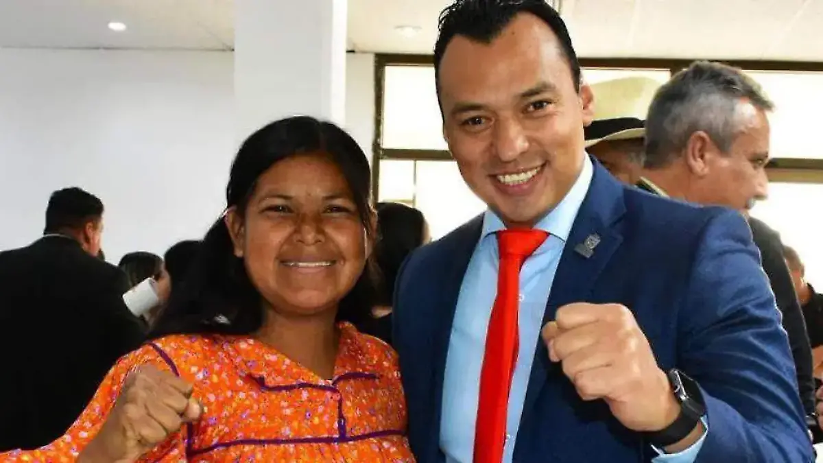 Aurelia Reyes y el ex presidente Cesar Peña