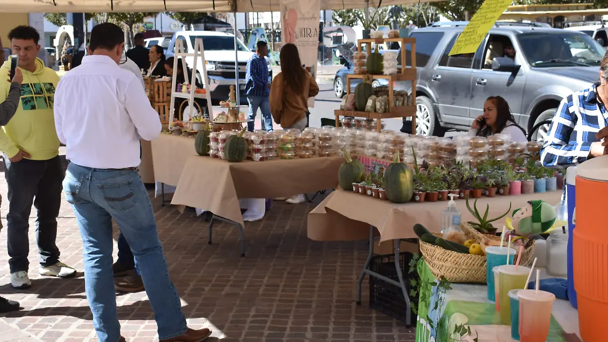 festival 7. Arranca el presidente municipal el festival de la cosecha en la plaza de la identidad.