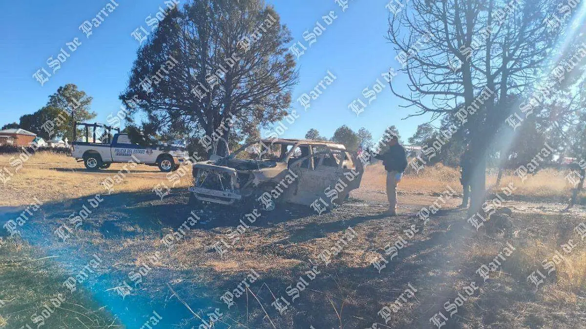 vehículo incendiado