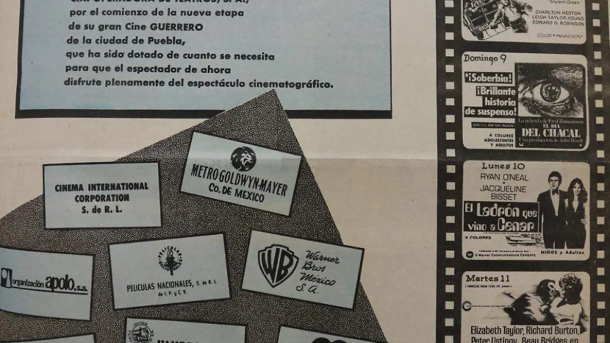 reinauguración del Cine Guerrero el 8 de diciembre de 1973