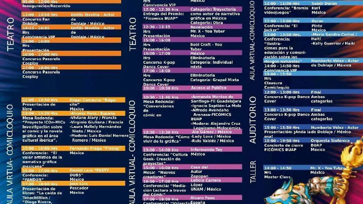 Programa Ficómics BUAP 2024