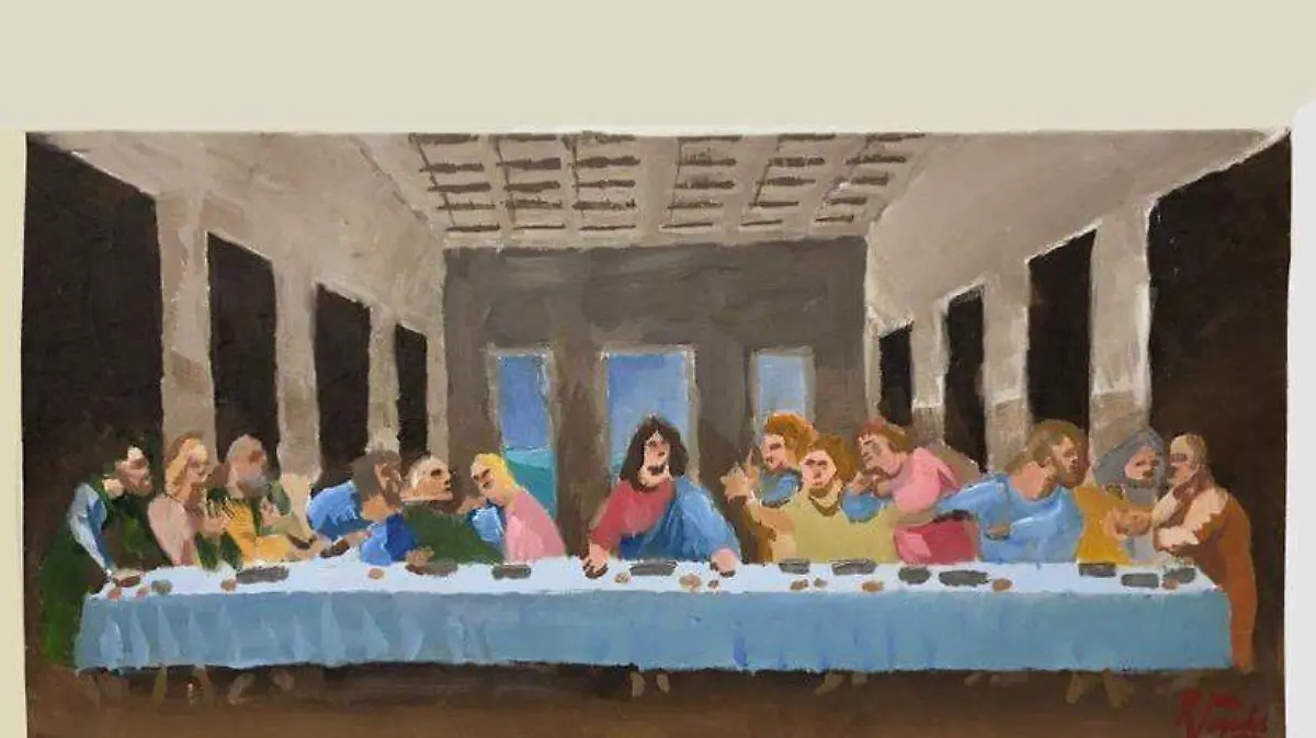 René, el poblano que dibuja con los pies