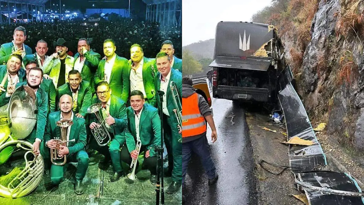 Músicos de Gerardo Ortiz sufren aparatoso accidente en la autopista cuándo se dirigían a Puebla