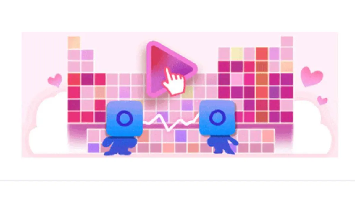 Google creó un logotipo interactivo con juegos por San Valentín