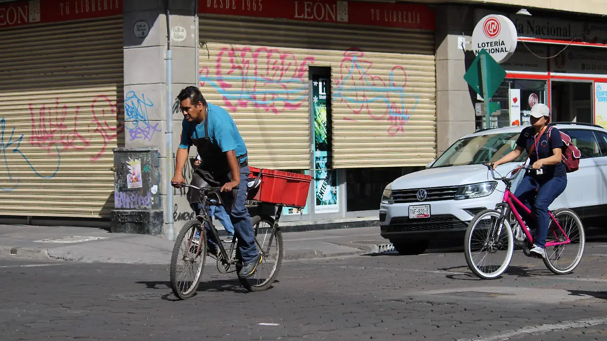 Uso de bicicleta en Puebla