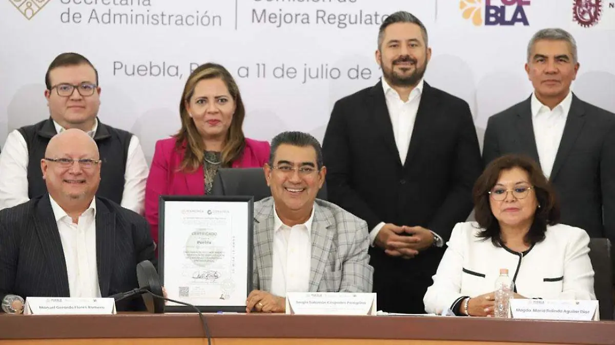 Puebla se convirtió en el segundo estado del país en recibir el certificado “Prosimplifica” por parte de la CONAMER