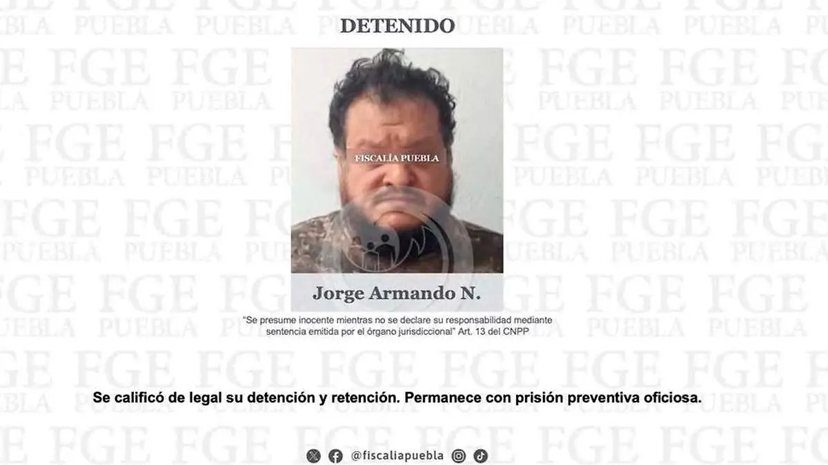detenido durante cateo en Lomas de Angelopolis