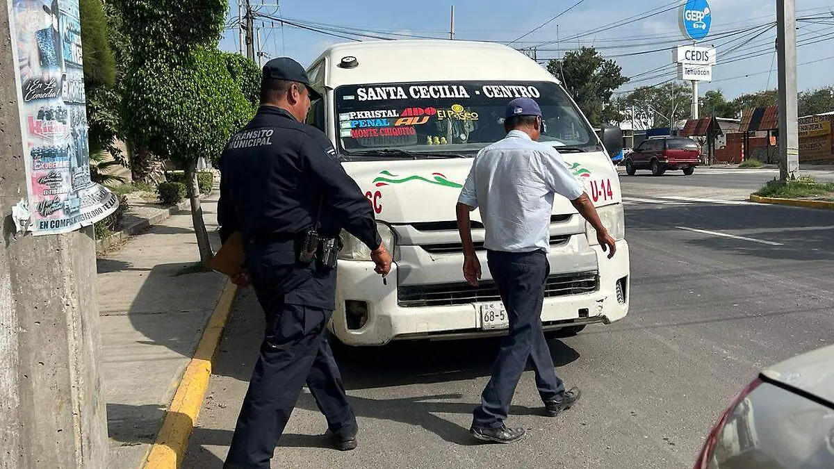 accidente de colectiva en Tehuacan