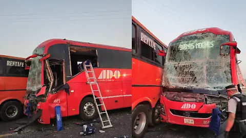 Choque entre ADO y autobús de turismo deja diez personas lesionadas - El Sol de Puebla | Noticias Locales, Policiacas, sobre México, Puebla y el Mundo