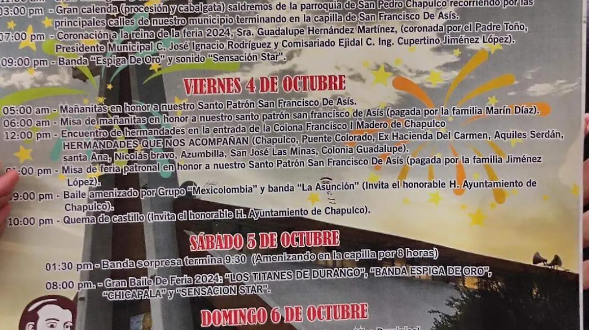 Feria de Chapulco programa
